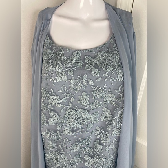 JJs House NWT Dusty Blue Lace 3 Piece Ensemble - Picture 14 of 16